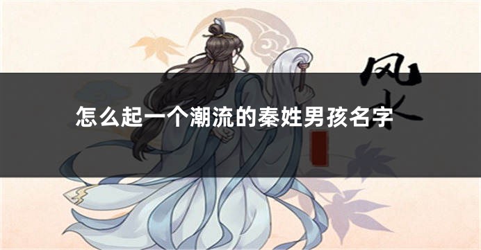 怎么起一个潮流的秦姓男孩名字