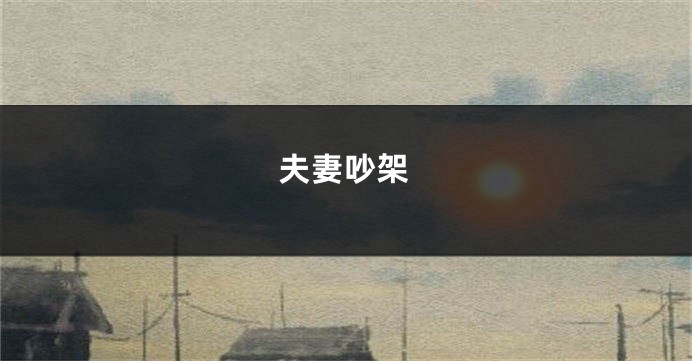 夫妻吵架