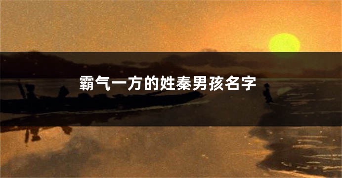 霸气一方的姓秦男孩名字