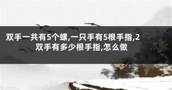 双手一共有5个螺,一只手有5根手指,2双手有多少根手指,怎么做