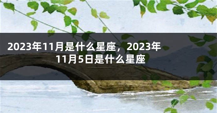 2023年11月是什么星座，2023年11月5日是什么星座