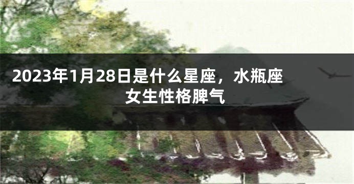 2023年1月28日是什么星座，水瓶座女生性格脾气