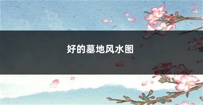 好的墓地风水图