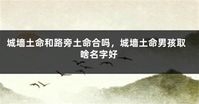 城墙土命和路旁土命合吗，城墙土命男孩取啥名字好