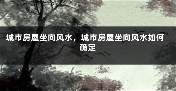 城市房屋坐向风水，城市房屋坐向风水如何确定