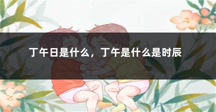 丁午日是什么，丁午是什么是时辰