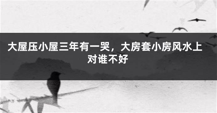 大屋压小屋三年有一哭，大房套小房风水上对谁不好