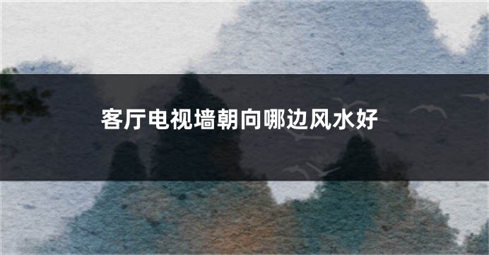 客厅电视墙朝向哪边风水好