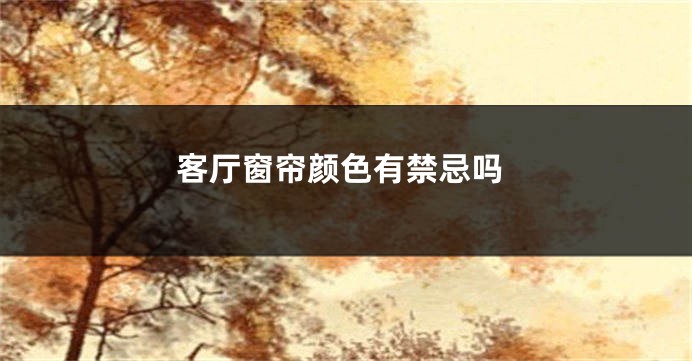 客厅窗帘颜色有禁忌吗