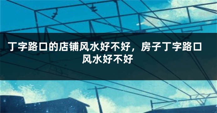 丁字路口的店铺风水好不好，房子丁字路口风水好不好