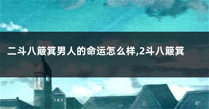 二斗八簸箕男人的命运怎么样,2斗八簸箕