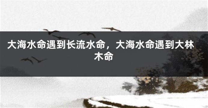 大海水命遇到长流水命，大海水命遇到大林木命