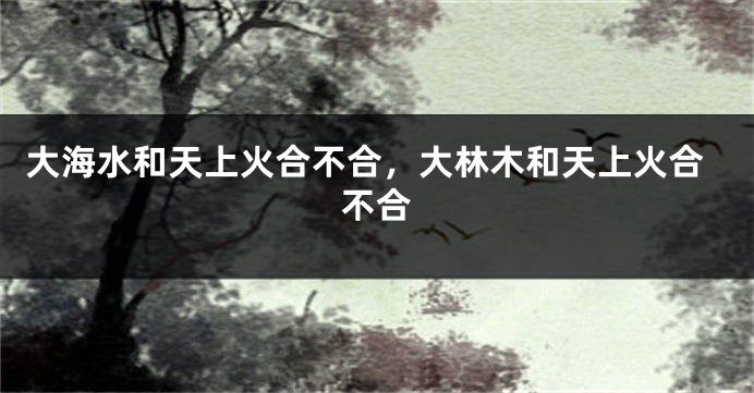 大海水和天上火合不合，大林木和天上火合不合