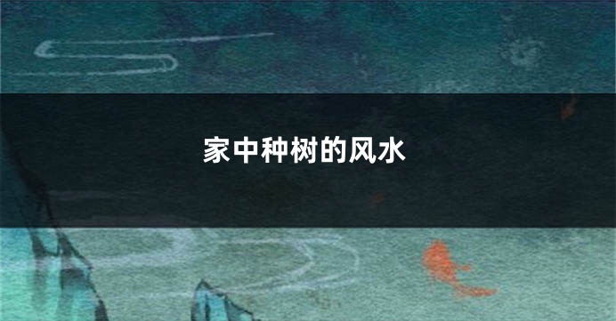 家中种树的风水