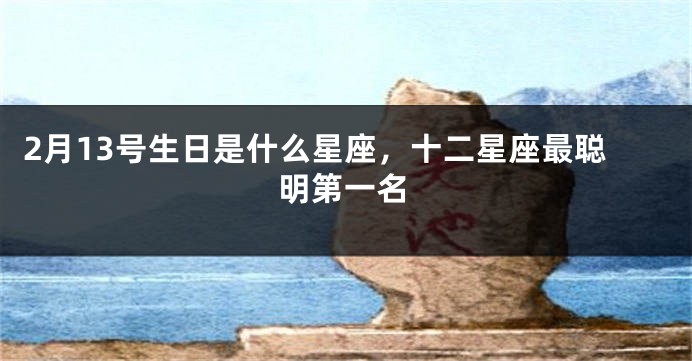 2月13号生日是什么星座，十二星座最聪明第一名
