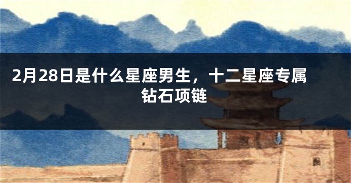 2月28日是什么星座男生，十二星座专属钻石项链
