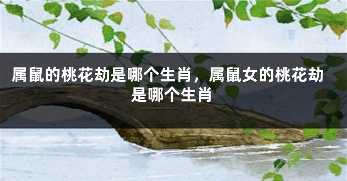 属鼠的桃花劫是哪个生肖，属鼠女的桃花劫是哪个生肖