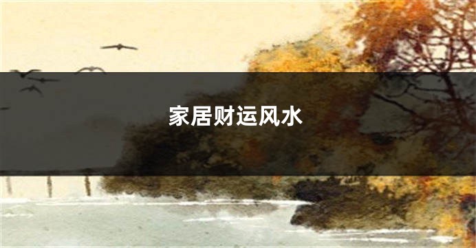 家居财运风水