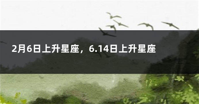 2月6日上升星座，6.14日上升星座