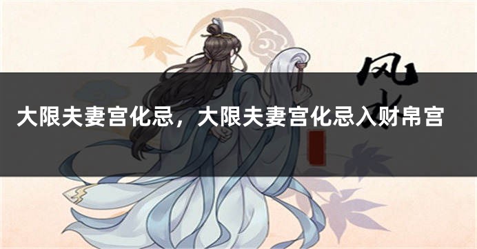 大限夫妻宫化忌，大限夫妻宫化忌入财帛宫