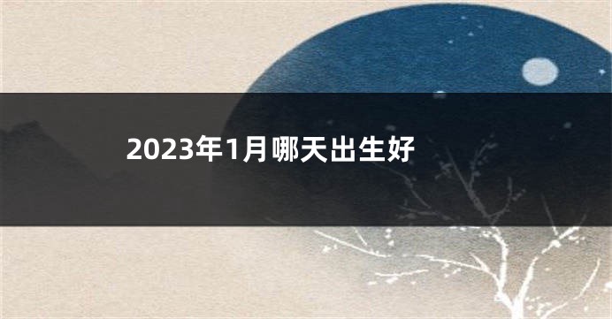 2023年1月哪天出生好