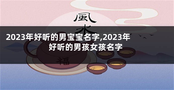 2023年好听的男宝宝名字,2023年好听的男孩女孩名字