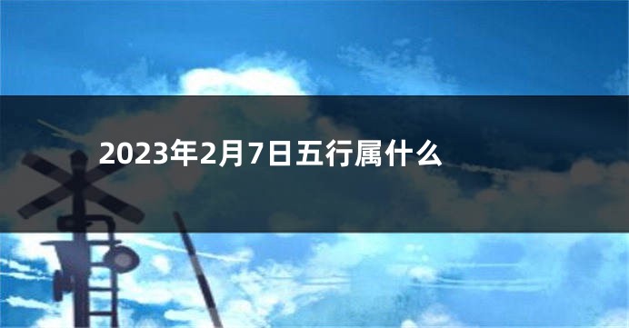 2023年2月7日五行属什么