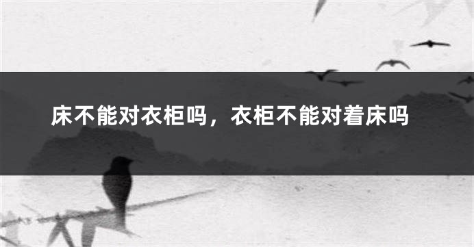 床不能对衣柜吗，衣柜不能对着床吗