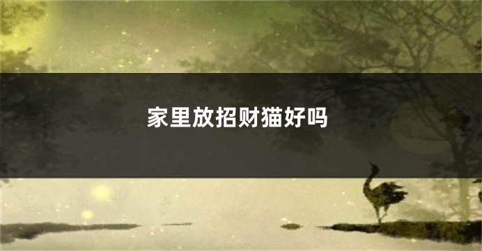 家里放招财猫好吗