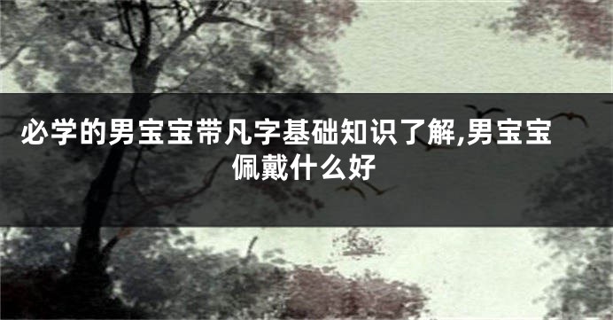 必学的男宝宝带凡字基础知识了解,男宝宝佩戴什么好