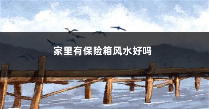 家里有保险箱风水好吗