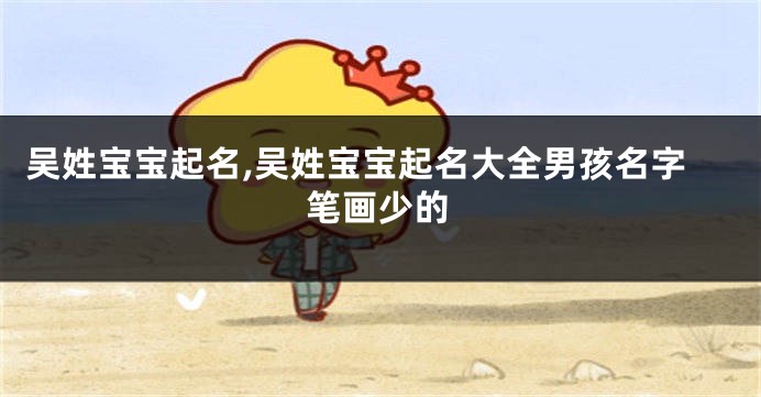 吴姓宝宝起名,吴姓宝宝起名大全男孩名字笔画少的