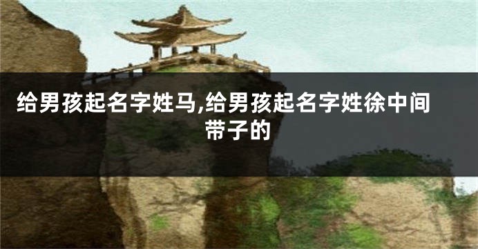 给男孩起名字姓马,给男孩起名字姓徐中间带子的