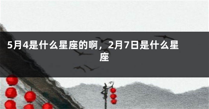 5月4是什么星座的啊，2月7日是什么星座