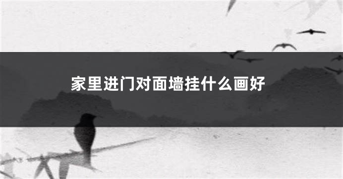 家里进门对面墙挂什么画好