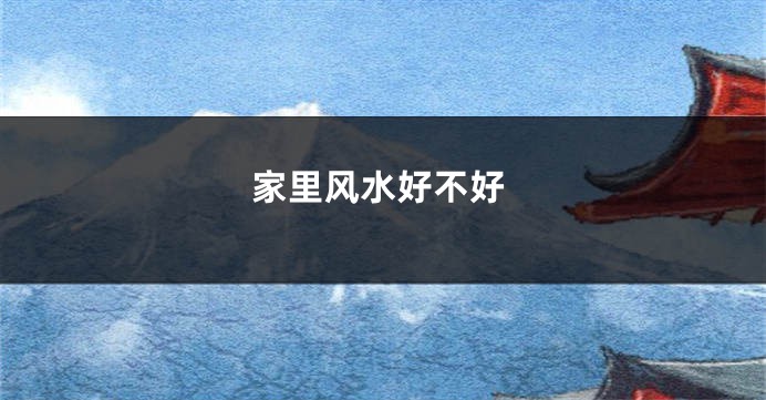 家里风水好不好
