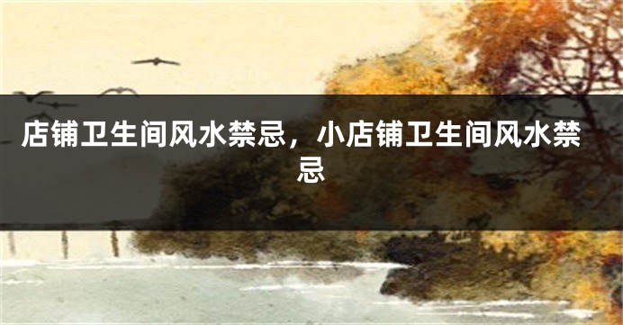 店铺卫生间风水禁忌，小店铺卫生间风水禁忌