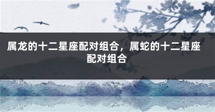 属龙的十二星座配对组合，属蛇的十二星座配对组合