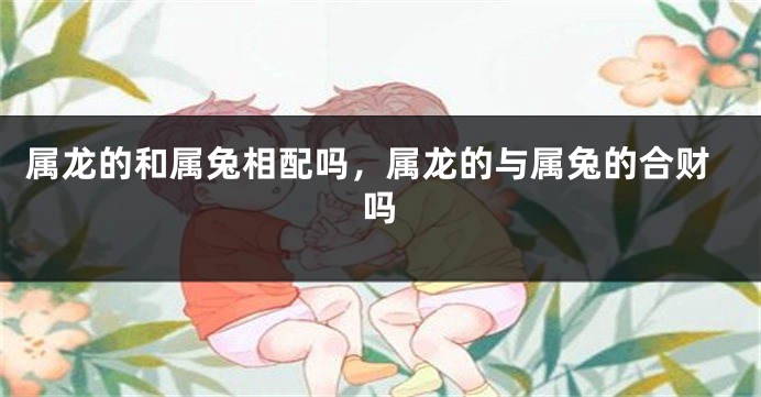 属龙的和属兔相配吗，属龙的与属兔的合财吗