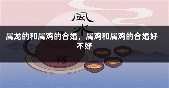 属龙的和属鸡的合婚，属鸡和属鸡的合婚好不好