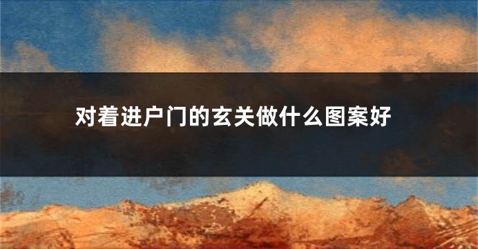 对着进户门的玄关做什么图案好