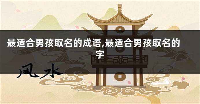 最适合男孩取名的成语,最适合男孩取名的字