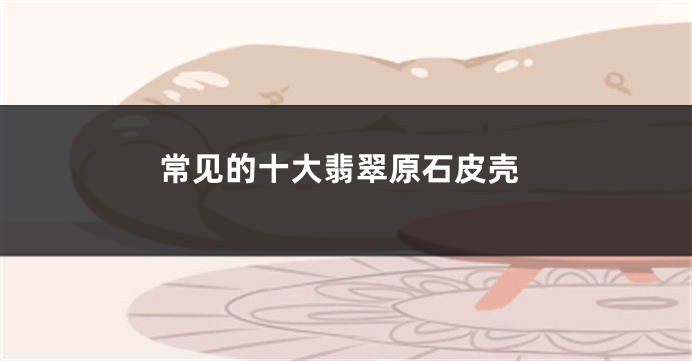 常见的十大翡翠原石皮壳