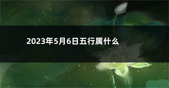 2023年5月6日五行属什么