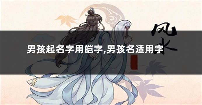 男孩起名字用皑字,男孩名适用字