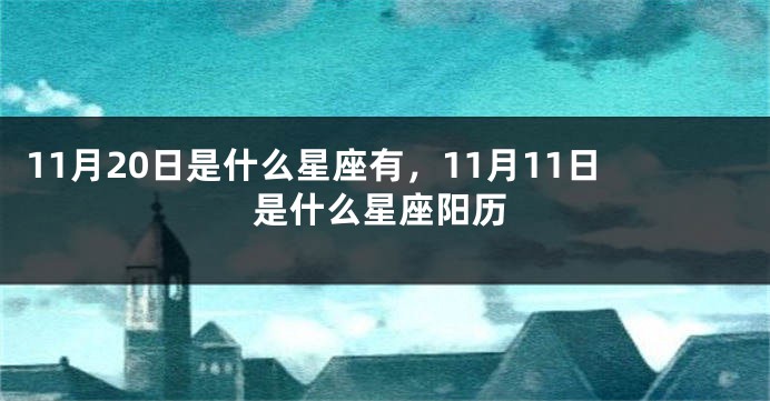 11月20日是什么星座有，11月11日是什么星座阳历