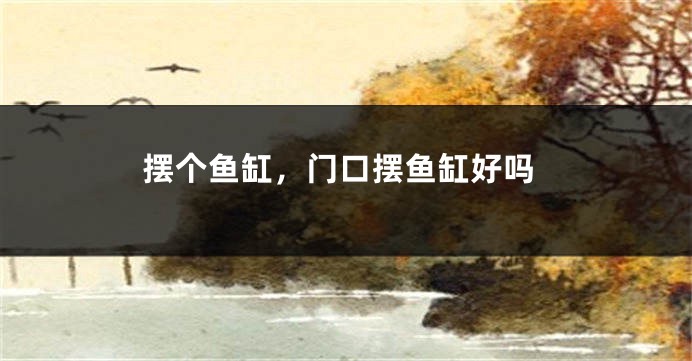 摆个鱼缸,门口摆鱼缸好吗