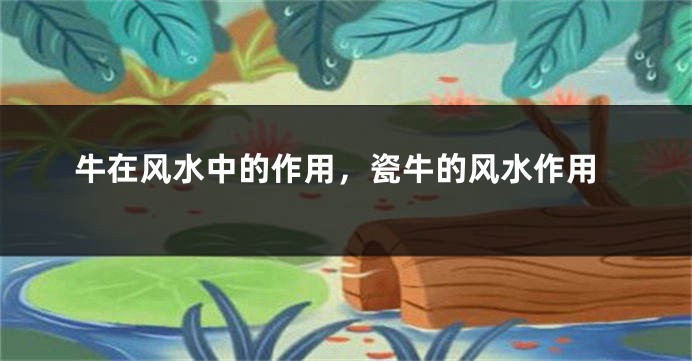 牛在风水中的作用，瓷牛的风水作用