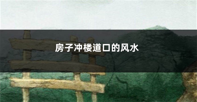 房子冲楼道口的风水