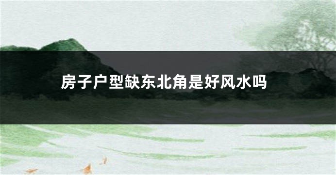 房子户型缺东北角是好风水吗